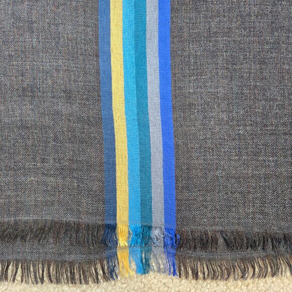 NWOT Ahujasons Wool Lightweight Stripe Scarf - Picture 3 of 10